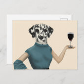Dalmatian Wine Snob Briefkaart (Voorkant / Achterkant)