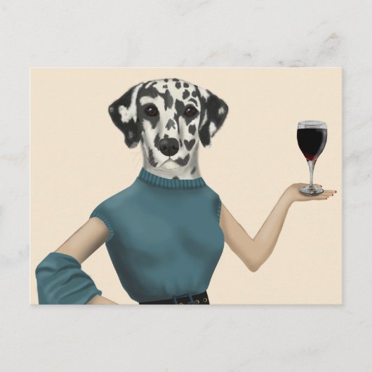 Dalmatian Wine Snob Briefkaart (Voorkant)