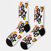 Dalmatians eating pancakes valentine's day sokken (Links)