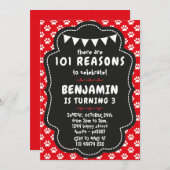 Dalmatians Invitation for Birthday Party Puppy Dog (Devant / Derrière)