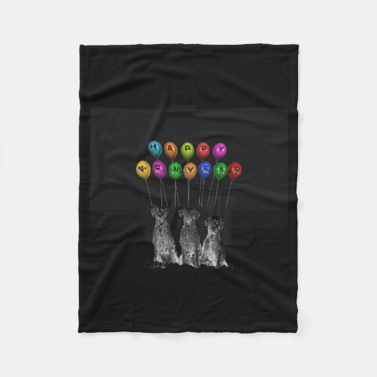 Dalmatians Wishing Happy New Year 2016 T Shirt_1 Fleece Deken (Voorkant)