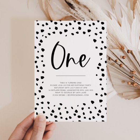 Dalmatie 1er anniversaire Invitation