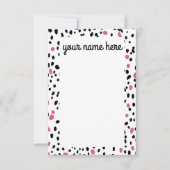 Dalmatie personnalisée Cartes pour notes d'impress (Devant)