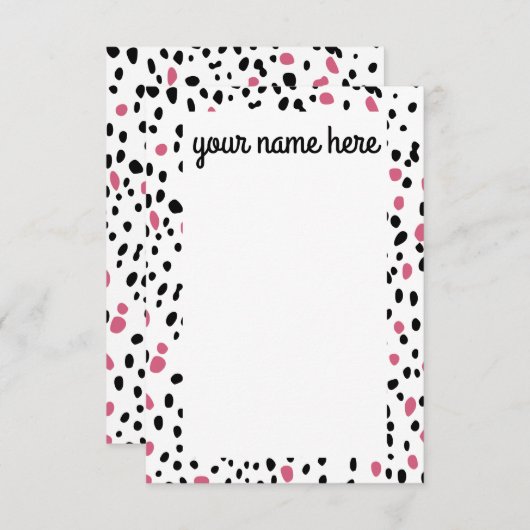 Dalmatie personnalisée Cartes pour notes d'impress (Devant / Derrière)