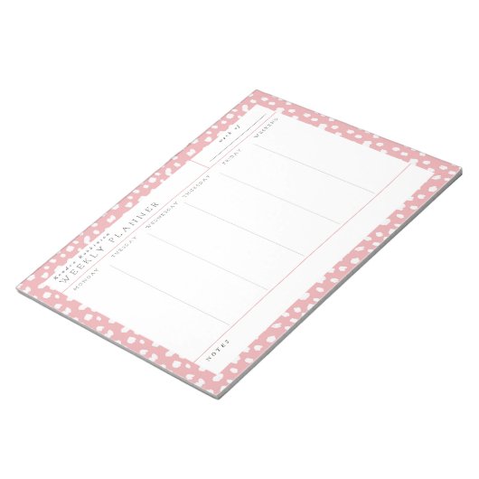 Dalmatie Persuasion Pink Weekly Planner Bloc-notes (Incliné)