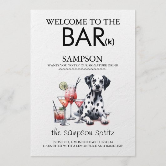 Dalmatiebalk Menu (Voorkant)