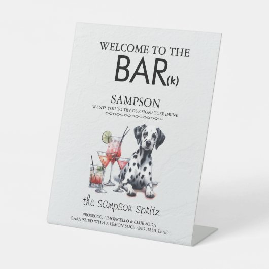 Dalmatiebalk Reclamebord Met Voetstuk (Voorkant)