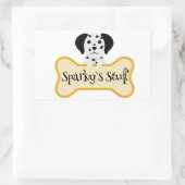 Dalmatien Personnalisable Avec Autocollant D'os De (Sac)