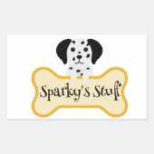 Dalmatien Personnalisable Avec Autocollant D'os De (Devant)