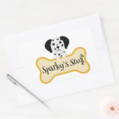 Dalmatien Personnalisable Avec Autocollant Os De C (Enveloppe)