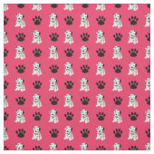 Dalmatien rouge et tissu de points paw (Échantillon)