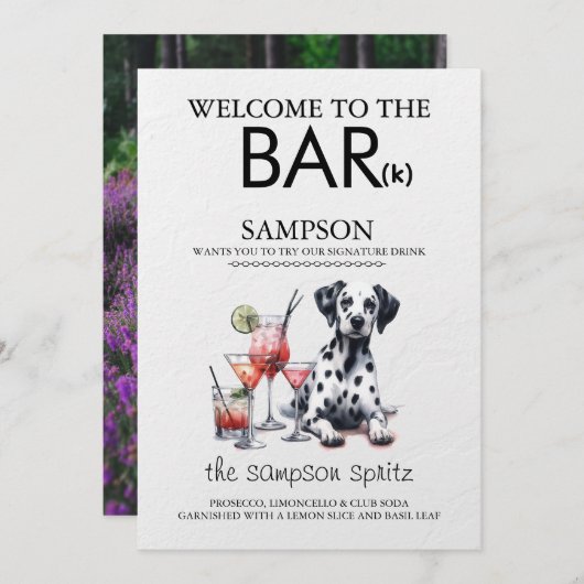 Dalmatiër Bar Menu (Voorkant / Achterkant)