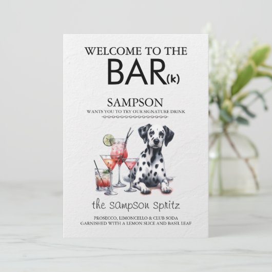 Dalmatiër Bar Menu (Staand voorkant)