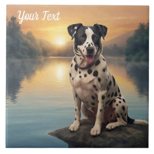 Dalmatiër bij het meer tegeltje