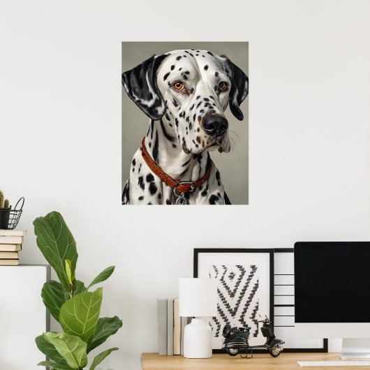 Dalmatiër - Hond Art Print (Thuiskantoor)