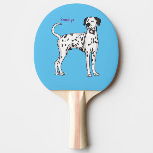 Dalmatiër hond cartoon tafeltennisbatje