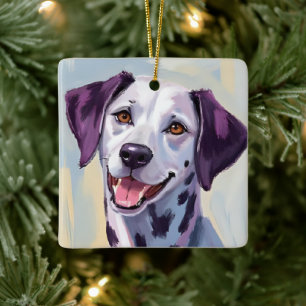Dalmatiër   Honden Aquarel Huisdier Schilderij Keramisch Ornament