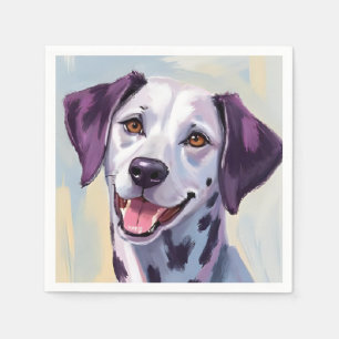 Dalmatiër Honden Aquarel Huisdier Schilderij Servet