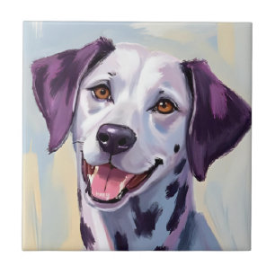 Dalmatiër   Honden Aquarel Huisdier Schilderij Tegeltje