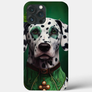 Dalmatiër in St. Patrick's Day jurk iPhone 13 Pro Max Hoesje