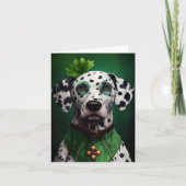 Dalmatiër in St. Patrick's Day-jurk Kaart (Voorkant)
