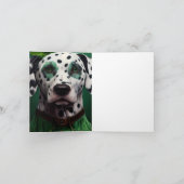 Dalmatiër in St. Patrick's Day-jurk Kaart (Binnen)