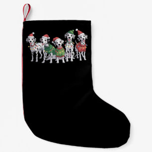 Dalmatiër Kerstman Kerstliefhebber Kerst Dog Moede Kleine Kerstsok