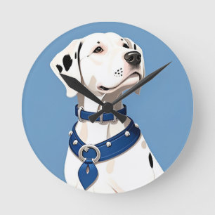 Dalmatiër Met Blauwe Halsband Ronde Klok