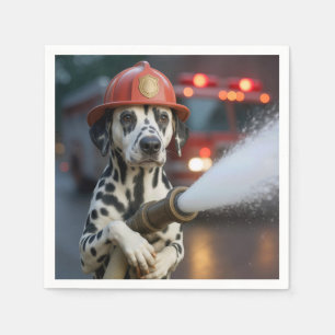 Dalmatiër met brandslang servet