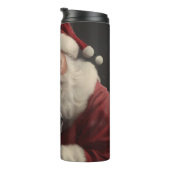 Dalmatiër met Kerstman Feestelijke Kerstmis Thermosbeker (Geroteerd rechts)