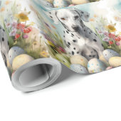 Dalmatiër met paaseieren cadeaupapier (Rol Hoek)