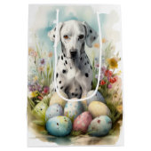 Dalmatiër met paaseieren medium cadeauzakje (Achterkant)