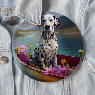 Dalmatiër op een peddel: Een landschapsavontuur Ronde Button 6,0 Cm