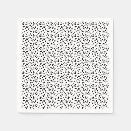 Dalmatiër Vlekken Print Patroon Zwart En Wit Servet