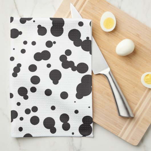 Dalmatine Stippen Patroon Theedoek (Quarter Fold)