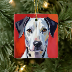 Dalmatiner Honden Schilderij Huisdier Waterverf Keramisch Ornament