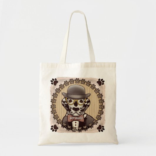 Dalmatiner met bril Tote Tas (Voorkant)