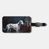 Dalmatiner Sneeuw Slede Kerst Decoratie Bagagelabel (Achterkant horizontaal)