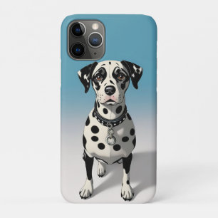 Dalmatinerhond met zwarte vlekken en halsband iPhone 11 pro hoesje
