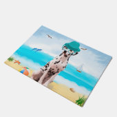 Dalmation Dog op Beach Deurmat (Schuin)