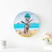Dalmation Dog op Beach Grote Klok (Huis)
