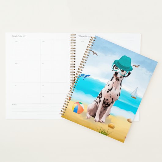 Dalmation Dog op Beach Planner (Display)