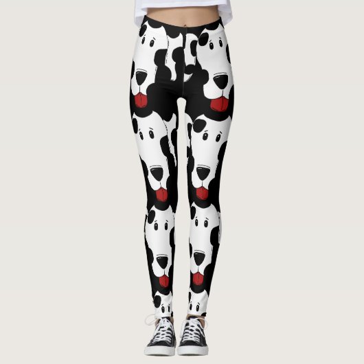 DALMATION DOG YOGA PANTS LEGGINGS (Voorkant)