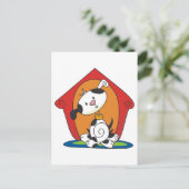 Dalmation in Dog House T-shirts en Gifts Briefkaart (Staand voorkant)