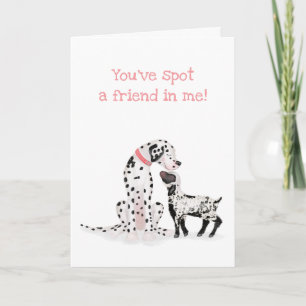 Dalmation & lamb 'Je hebt een vriend in me gezien' Kaart
