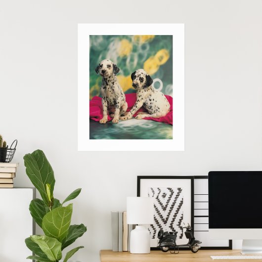 Dalmation Puppies Poster (Thuiskantoor)