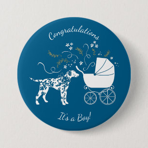 Dalmatisch Baby shower Ronde Button 7,6 Cm