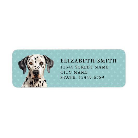 Dalmatisch etiket met retouradres (Voorkant)