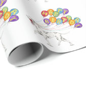 Dalmatisch Happy Birthday-inpakpapier Cadeaupapier (Rol Hoek)