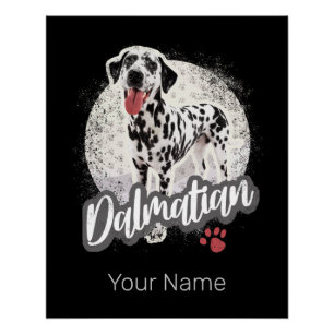 Dalmatisch met Paw  Hondenliefhebbers ontwerp Perfect Poster